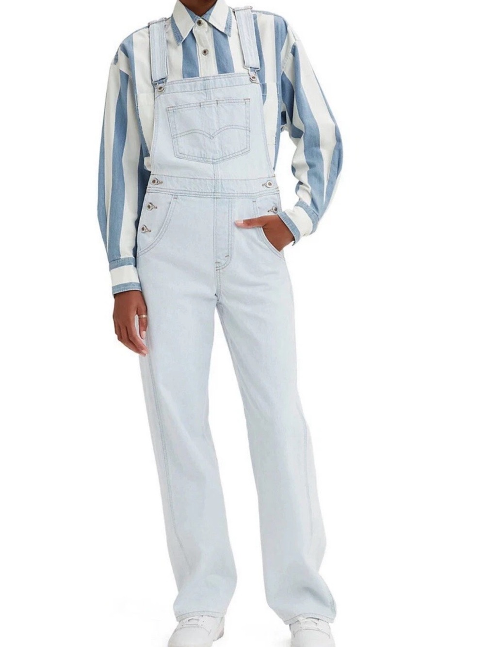 Levi's Jeans SilverTab Vintage Inspired Cotton Denim Overalls Women's Sz Large